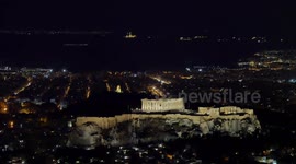 Parthenon lit up 3/3