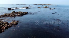 Western Rocks (Isles of Scilly) on a calm day a high water