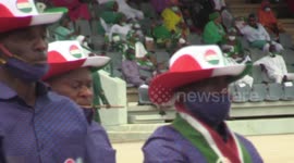 60th anniversary of independence in Abuja, Nigeria: flags, weapons, sportsmen and a fire show
