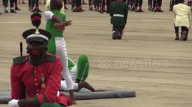 60th anniversary of independence in Abuja, Nigeria: acrobats and airplane show