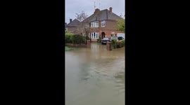Storm Alex brings severe flooding to English village