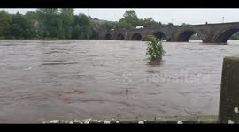 River Dee floods at Garthdee, Aberdeen as Storm Alex hits northeast Scotland