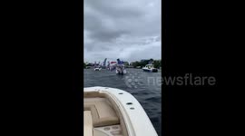 US: Supporters Hold Boat Rally In Florida In Support Of President Trump Fighting COVID-19