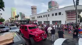 US: Protest In Support Of Armenia In Los Angeles, CA