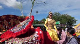 Buffalo Beauties with lady riders in Chonburi,eastern Thailand