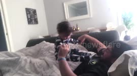 Baby trying to stay awake