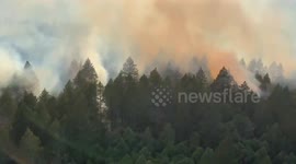 Helicopter footage shows smoke from Glass Fire blanketing California's Napa County
