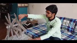 Indian student uses free time in lockdown to create art from waste paper