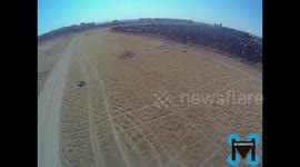 fire in cemetery of tires Seseña Toledo Spain