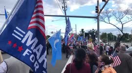 President Donald J. Trump supporters at Walter Reed National Military Medical Center