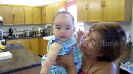 Baby Kalia smiles on demand and it's ADORABLE