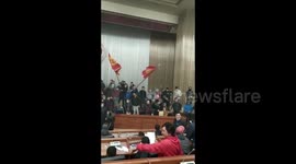 Protesters storm Kyrgyzstan government buildings in wake of contentious election