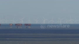 Huge London Array Wind Farm off Kent, UK