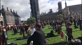 Let Love Music: Hundreds of freelance musicians perform in London Parliament Square