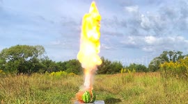 YouTuber shows off fiery reaction from Coca-Cola filled watermelon
