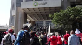 South Africa's largest trade unions go on strike