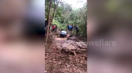 Man falls off vehicle while off-roading in southern India