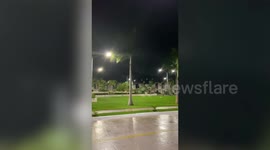 Strong winds as Hurricane Delta hits Cancun, Mexico