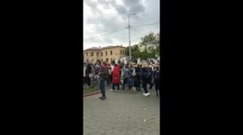 Anti-government march of the elderly in Minsk, Belarus