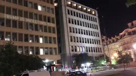 'Trump is infecting you': Activists illuminate DC buildings