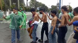 High school students arrested by police at protest against 'omnibus law' on jobs in Indonesia