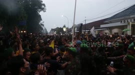 Protest against Omnibus Law on job creation in Bogor Indonesia