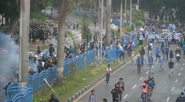 Demonstration against the Omnibus Law in Indonesia