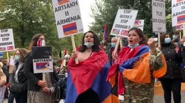 Members of French-Armenian community protest in Paris
