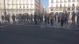 Protest in Madrid against new coronavirus restrictions