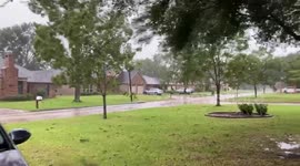 Storms a Blowing in Beaumont Texas from Hurricane Delta