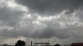 Gloomy Skies Over Bangkok As Rain Sweeps Country