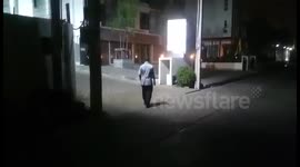 Strange night watchman in Thailand