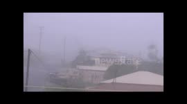 Roof flying off from TC Marcia in Yeppoon 20 Feb 2015