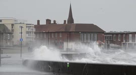 Spring Tide with storm Surge Ayrshire Coast