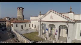 DRONE CAPTURES Medieval village of Recetto Candelo (Bi) Italy