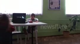 2 kids playing (boy and girl)