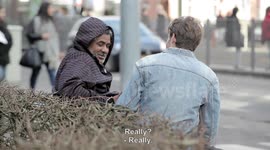 Asking homeless people for 50 cents...