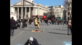 Trafalgar Square bathed in sunshine