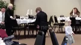 Kid dancing at wedding