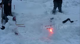 Snowmen fire fireworks in US