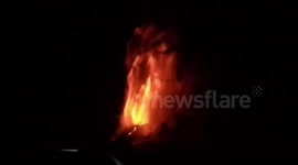 Villarrica volcan erupts