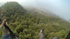 Speed-flying near-death experience in Nepal