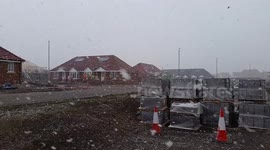 Snow flurry, Consett
