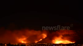 Flare-up of the #MuizenbergFire @CapeTown #timelapse