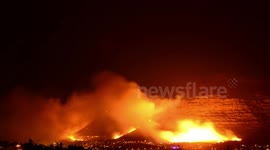 Timelapse of huge Cape Town Fire