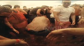 Tomato battle in Melbourne, Australia