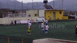 Goalkeeper's blunder during Greek football match