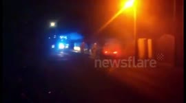 Car burns after Llandudno, Wales bank raid