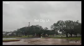 Hurricane Delta intercept form Lake Arthur Louisiana