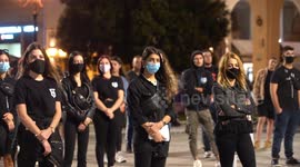 Greek Cypriots hold silent protest against reopening of Varosha beach